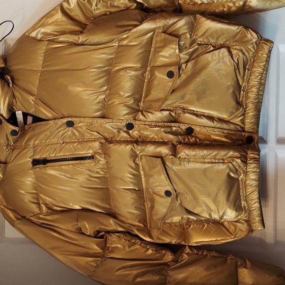 Blanc Noir Puffer Jacket Gold Metalic Size M - Picture 6 of 7